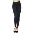 thumbnail image 3 of Kuda Moda Women 3 inch Wide Waistband Full Length Ankle Legging Pants Yoga Sports, 3 of 6