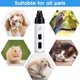 thumbnail image 5 of Suministros para mascotas Pulidor de uñas para mascotas para perros Dispositivo de manicura eléctrico Cortaúñas con carga USB Tijeras para uñas de gato osito de peluche Suministros de limpieza, 5 of 5