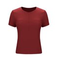 thumbnail image 6 of Stylish Olyvenn Women Basic Adjustable Zip Up Short Sleeve T-Shirt Workout Crop Top Double Lined Tank Slim Fitted Ruched Going Out Top Red XL, 6 of 8