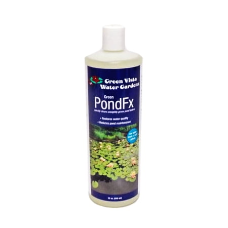 Green Vista Green PondFx - 32 Ounces - Returns Water Quality and Clarity to Ponds and Water Gardens - Controls Algae, Green Debris - Lowers Maintenance - Concentrated - Plant, Koi and Fish Safe