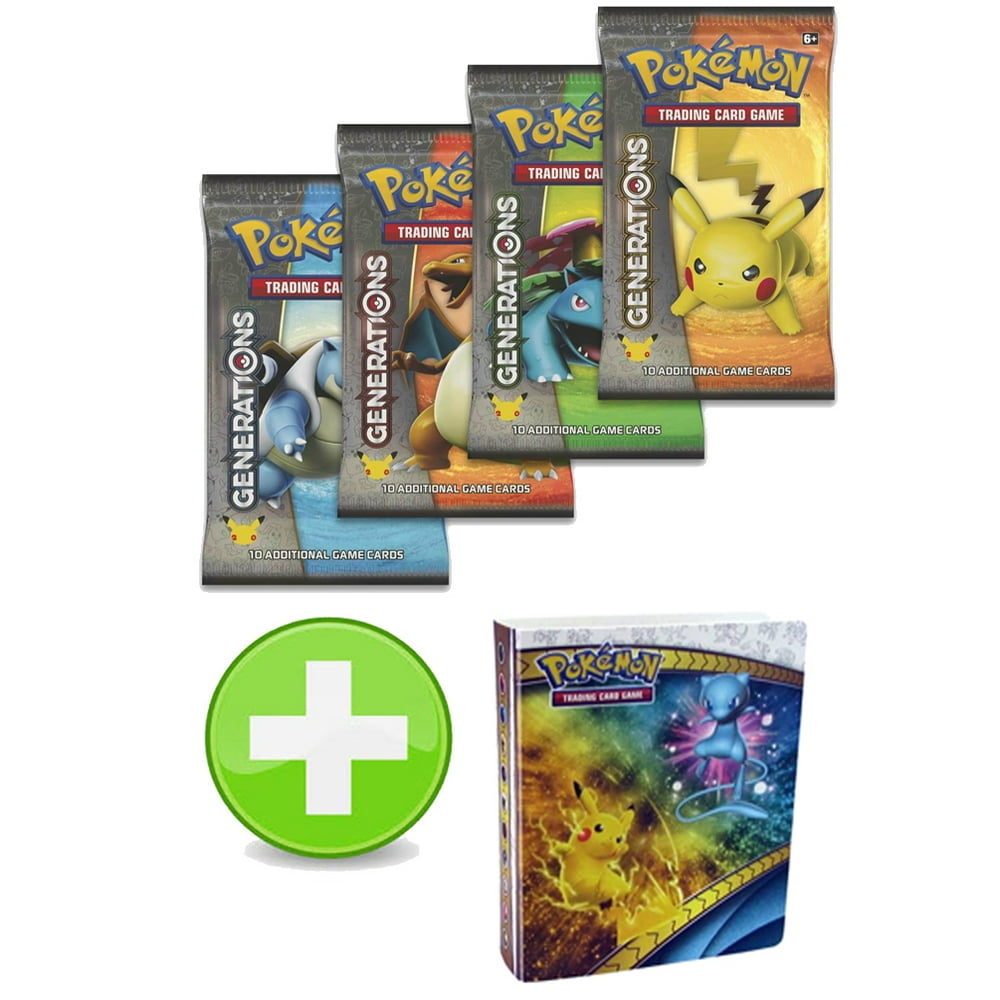Pokemon Generations Booster Pack with Pikachu Mew Mini Binder Walmart