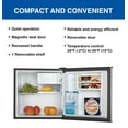 thumbnail image 6 of Koolatron 1.6 cu ft (44L) Stainless Steel Compact Fridge with Freezer, Flat Back, Reversible Door, Energy Efficient, 6 of 13