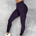 thumbnail image 2 of High Waisted Leggings for Women - Soft Athletic Tummy Control Pants for Running Cycling Yoga Workout Purple XXL, 2 of 4