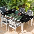 thumbnail image 2 of Black Christmas Tree Table Cloths for 6 Foot Rectangle Tables, Snowflake Tree Xmas Patio Waterproof Elastic Fitted Tablecloths, Washable Rectangular Table Cover for Camping, 2 of 8