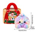 thumbnail image 2 of Christmas Mystery Rainbow Plush Dumpling Squishy, Cute Stuffed Dumpling Squishies Plushies Fidget Toy, Christmas Collectible Stress Relief Gift with Simulated Steamer & Fuzzy Handle,Home Decor, 2 of 3