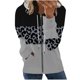 thumbnail image 2 of Puntoco moda mujer manga larga cremallera frente abierto suelta prendas de vestir exteriores blusa estampada abrigo Tops bolsillos blusa con capucha liquidación Puntoco Puntoco-6528, 2 of 5