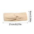 thumbnail image 2 of Lunxisen 4 Pcs Twisted Knit Headbands Winter Knotted Head Wraps Fuzzy Lined Headband Thick Crochet Turban Ear Warmer Elastic Hair Band Accessories for Women, 2 of 9