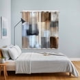 thumbnail image 4 of Abstract Gray Brown Kitchen Curtains 84 Inch Length, Oil Painting Color Blocks Grommet Top Bedroom Living Room Curtains, Light Filtering Cafe Curtain Drapes 2 Panels Set 104''x84'', 4 of 9