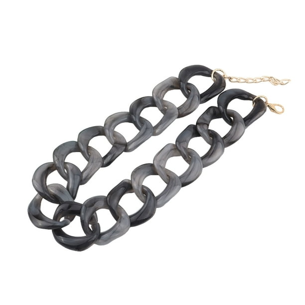 Sonducket Gargantilla Retro, Collar bohemio, plástico acrílico, eslabones gruesos, cadenas de moda para suéter, Collar de mujer, accesorios de Type8 NO8