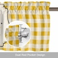thumbnail image 6 of Vintage Sunflowers Valance Curtain for Windows Yellow Plaid You Are My Sunshine Country Rod Pocket Curtain Valances Short Window Treatments Panels for Kitchen Bathroom Laundry Basement 60 x 14 Inch, 6 of 9