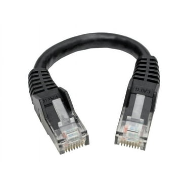 Tripp Lite N201-06N-BK Premium Cat6 Gigabit Snagless Molded Utp Patch Cable, 24 Awg, 550 Mhz/1 Gbps (Rj45 M/M) , Black, 6 In. - Patch Cable - Rj-45 (M) To Rj-45 (M) - 5.9 In - Utp - Cat 6 - Ieee 802.