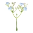 thumbnail image 2 of Mini Faux Floral Stems Small Artificial Flowers Mini Plastic Colorful Realistic Spring Flower Arrangement Bouquet Branches for Home Party Wedding Table Centerpiece Vase Decor (Blue), 2 of 9