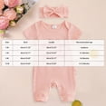 thumbnail image 3 of CAUYDY Newborn Girl Photoshoot Outfits Baby Girls Short Sleeve Romper Set Infant Fall Winter Clothing 3M 6M 9M 1T 2T Sizes 0-3 Months,Red, 3 of 6