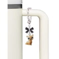 thumbnail image 3 of Delight Jewelry Resin Siamese Cat - Silvertone Bow Charm Accessory for Tumblers and Thermal Cups, 3 of 4