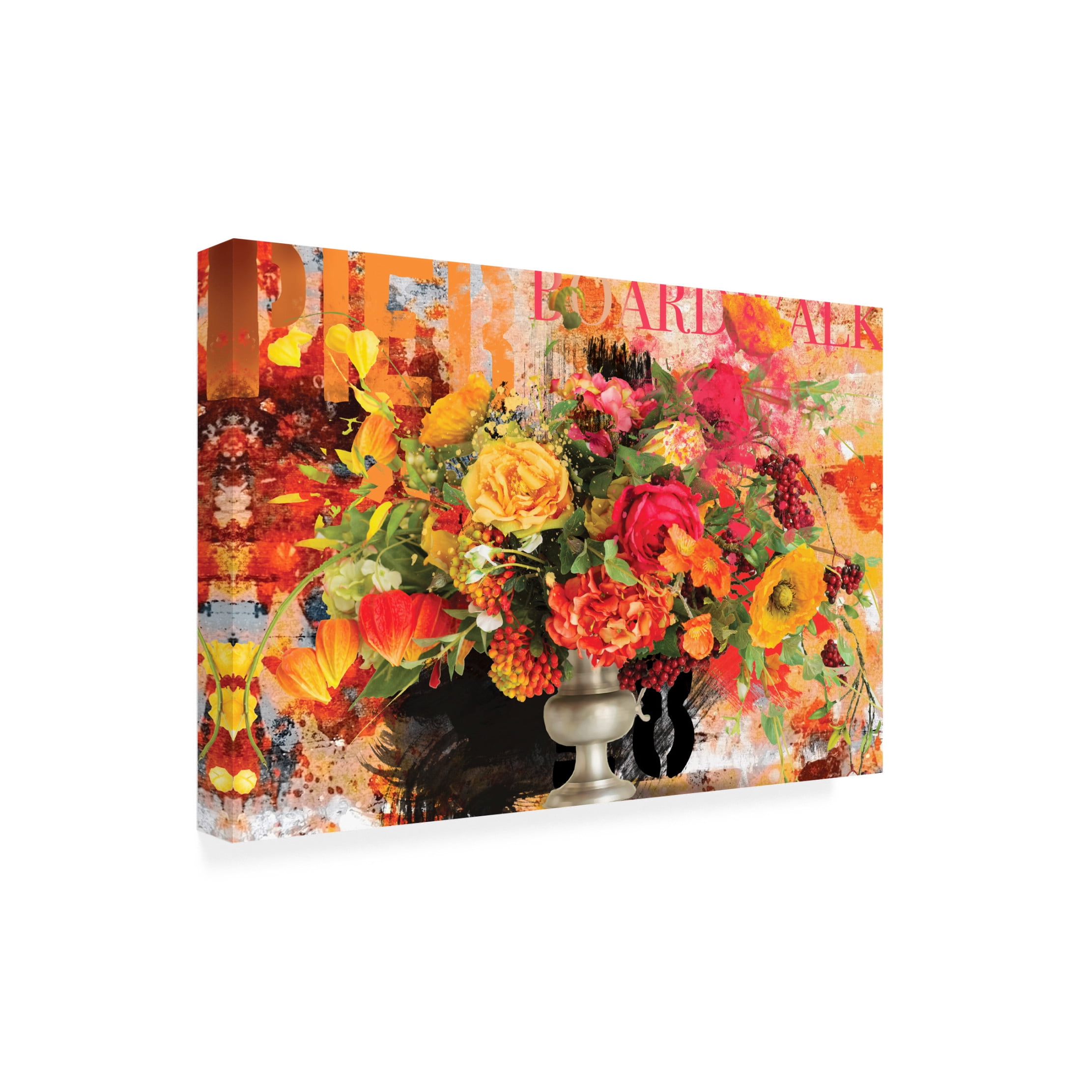 Canvas Wall Art - Porter Hastings 'Urban Bouquet 5' Wall Art for Living Room, Bedroom, or Office Décor by Trademark Fine Art - 47 x 30 Inches