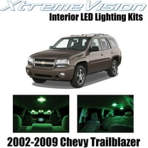 XtremeVision Interior LED for Chevy Trailblazer 2002-2009 16 pcs Green Interior LED Kit   Installation Tool