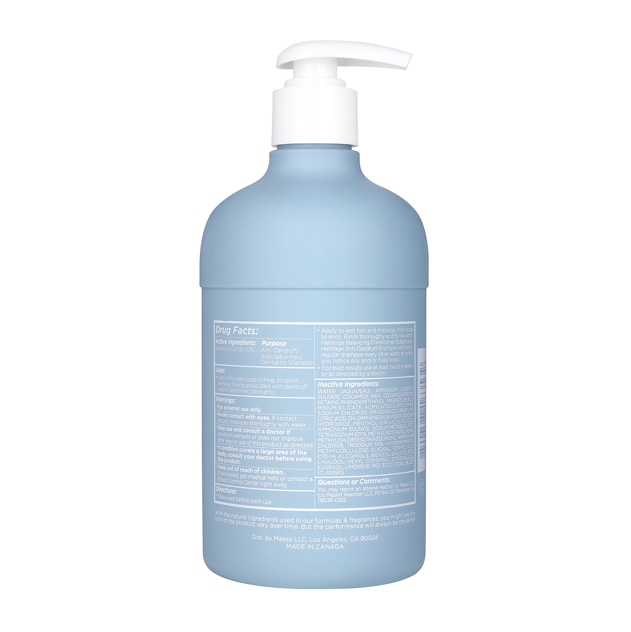Hairitage Wash It Away Anti-Dandruff Shampoo | Dandruff Treatment for Oily, Flaky Scalp, 13 fl oz