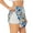 White, variant on Marine Animals Printed 2 in 1 Women's Workout Shorts for Athletic Gym Running Shorts with Phone Pockets-Medium