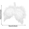thumbnail image 3 of 10 Pieces Angel Feather Wings Ornaments, 6.3 x 5.5 Inch White Feather Christmas Decorations for Tree, Vintage Hanging Pendant for Xmas Party, DIY Craft, Home & Wedding Decor, 3 of 6