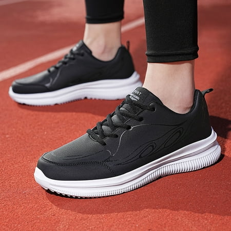 

Cathalem Fashion Men Waterproof Mountaineering Casual Sport Shoes Lace Up Solid Color Running Fashion Sneaker Shoes for Men White 11