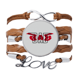 thumbnail image 1 of Aire del brazo Pulsera de cuero Negro trenzado pulsera de cuerda de amor Unbranded M, 1 of 3