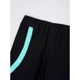 thumbnail image 5 of Aislor Girl's Active Leggings Elastics High Waist Yoga Gymnastics Athletic Skating Pants Size 6-16 Black&Blue 14, 5 of 7