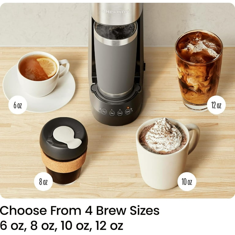 Chefman InstaCoffee Max+ Single Serve Coffee Maker, K-Cup and