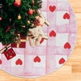 thumbnail image 5 of Coolnut Valentine's&nbsp;Day Love Heart&nbsp;Tree&nbsp;Skirt Double&nbsp;Layers Xmas Tree Skirts, Valentine's&nbsp;Day Holiday Party Indoor Outdoor Home Office Ornaments, 36", 5 of 6