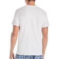 thumbnail image 4 of Camiseta Hanes de algodón con cuello en V para hombre, paquete de 6, color blanco, 4 of 6