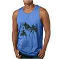 thumbnail image 2 of Gifts for Men! Titcea Tank Tops Men Palm Tree Printed Round Neck Sleeveless Graphic T Shirts Workout Running Summer Casual Tank Top, 2 of 5