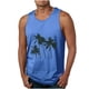 thumbnail image 1 of Camisetas de Tanque de los Hombres Tanque de los Hombres Incolor Gradiente de Impresión Cuello Redondo Correa Delgada Fuga Atrás Regular Casual Deportes Blusas de Tanque, 1 of 5
