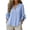 Light Blue, variant on Linen Tops for Women Ruffle 3/4 Sleeve Blouse V Neck Button Up Shirt Loose Plain Elegant Blouses Casual Smart Dressy Top Plus Size Tunic Tops