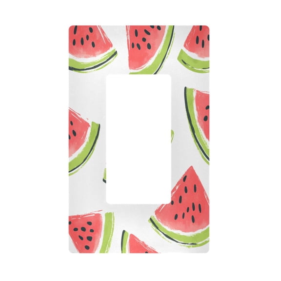 Yayeee Rocker Switch Wall Plate 1-Gang 4.6"x2.9" Home Decorative Outlet Cover, Cartoon Watermelon