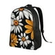 thumbnail image 2 of Disketp Yellow White Daisy Pattern Mochila Unisex de Apertura Lateral Completa, Mochila para Laptop para Escuela, Trabajo y Viajes, 2 of 8