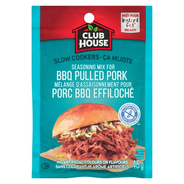 Club House, Dry Sauce/Seasoning/Marinade Mix, BBQ Pulled Pork, Slow  Cookers, 45g 