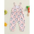 thumbnail image 3 of FEORJGP Little Girls Halloween Rompers Clothes 6M 12M 18M 2T 3T Toddler Baby Sleeveless Jumpsuits Ghost/Pumpkin Print Bodysuits Spaghetti Strap Overal Infant Girl Fashion Cute Casual Clothes, 3 of 6