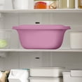 thumbnail image 6 of Colander Bowl with Lid,Detachable Lightweight Space Saving Fruit Vegetable Washing Strainer for Kitchen Food Prep Veggie Storage,Purple, 6 of 6