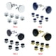 thumbnail image 4 of Qarigey 8 unids/set de gemelos de forma redonda con forma de gota de aceite para hombre, conjunto de gemelos para hombre, gemelos para camisa de boda, Ropa, zapatos y accesorios Miscelánea negro Qarigey PS13667-03, 4 of 6