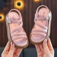 thumbnail image 5 of TOWED22 Toddler Girl Sandals - Flower Girl Dress Shoes Open Toe Little Kid Summer Flats Pink,1.5, 5 of 5