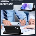 thumbnail image 3 of Wallet Case for Samsung Galaxy A15, Classic Shockproof PU Leather Magnetic Flip Cover with Card Holder Stand Feature and Full Body Protection Phone Case Cover for Samsung Galaxy A15, Black, 3 of 7