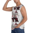 thumbnail image 3 of Gaeub Christmas Snowman With Hat Men's Sleeveless Muscle Shirts Workout Tank Tops, Odor Protection and Comfortable - Small, 3 of 8