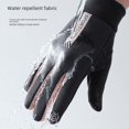 thumbnail image 2 of Guantes de invierno para mujer con forro de lana, pantalla táctil cálida e impermeable, guantes de ciclismo al aire libre, guantes deportivos antideslizantes, para hombre, 2 of 5