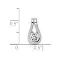 thumbnail image 3 of Real 14kt White Gold Holds 4.7mm stone; Teardrop Shape Slide Pendant Mtg; for Adults and Teens; for Women and Men, 3 of 4