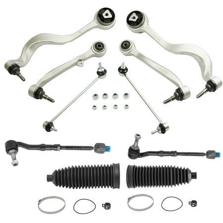 Bmw Tie Rod Assembly Bapmic 31126760181 Control Arm Ball Joint Steering Tie Rod Rack Kit 10 Pcs for BMW 5 Series E60 ()