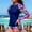 #193-Navy, variant on Long Sleeve Rash Guard Swimsuit for Women Two Piece Bathing Suit with Boyshorts Swimming Suits for Women