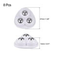 thumbnail image 2 of Uxcell Self Adhesive Mini Caster Wheels 360 Rotation Sticky Swivel Pulley, White 8 Pack, 2 of 7