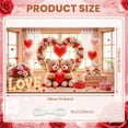 thumbnail image 2 of Cupid Themed Valentine's Day Banner Heart Pattern Love Display Red Color Romantic Heart Backdrop for Valentine's Day Party Romantic Dinner Couple Celebration, 2 of 9