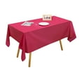 thumbnail image 5 of Disposable Plastic Tablecloths, Heavy Duty Thickened Rectangular Waterproof Table Covers for Parties Weddings Birthdays and Outdoor Picnic Events, Hot Pink, 5 of 5