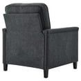 thumbnail image 4 of Modway Ashton Upholstered Fabric Armchair in Charcoal, 4 of 8