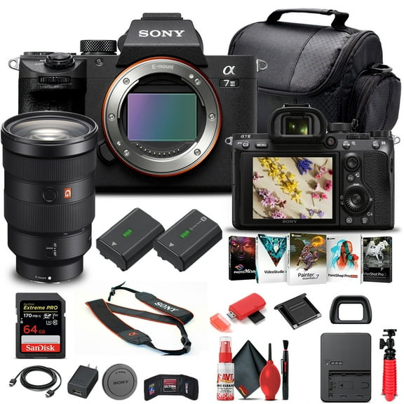 Sony Alpha a7 III Mirrorless Camera Body W/ Sony FE 24-70mm Lens - Basic Bundle(International Model)